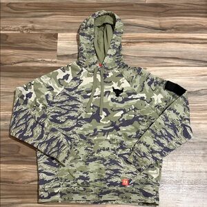 Under Armour Project Rock Hoodie Men's L Camo Tiger Stripe Veterans Day Fleece